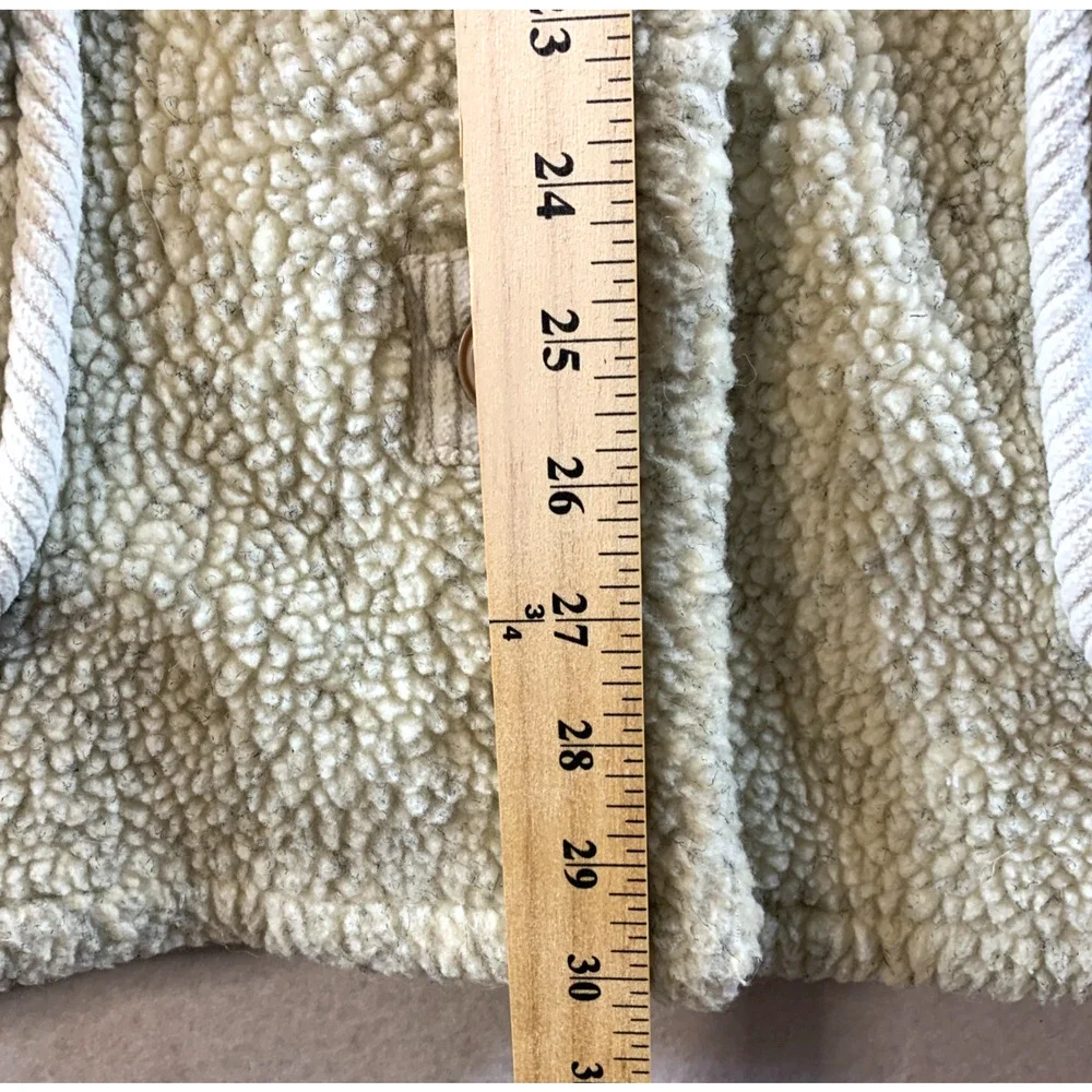 Vintage Haband Women Oversized‎ Sherpa Button Jacket Sz XL Cottage Folk Rustic